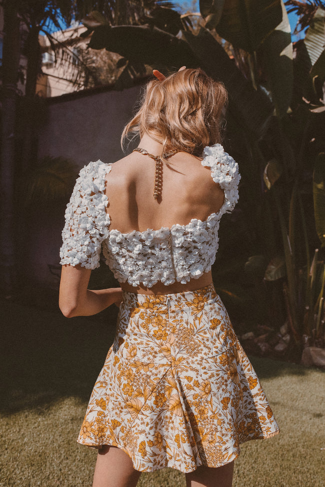 BEADED FLORAL TOP - Lurelly