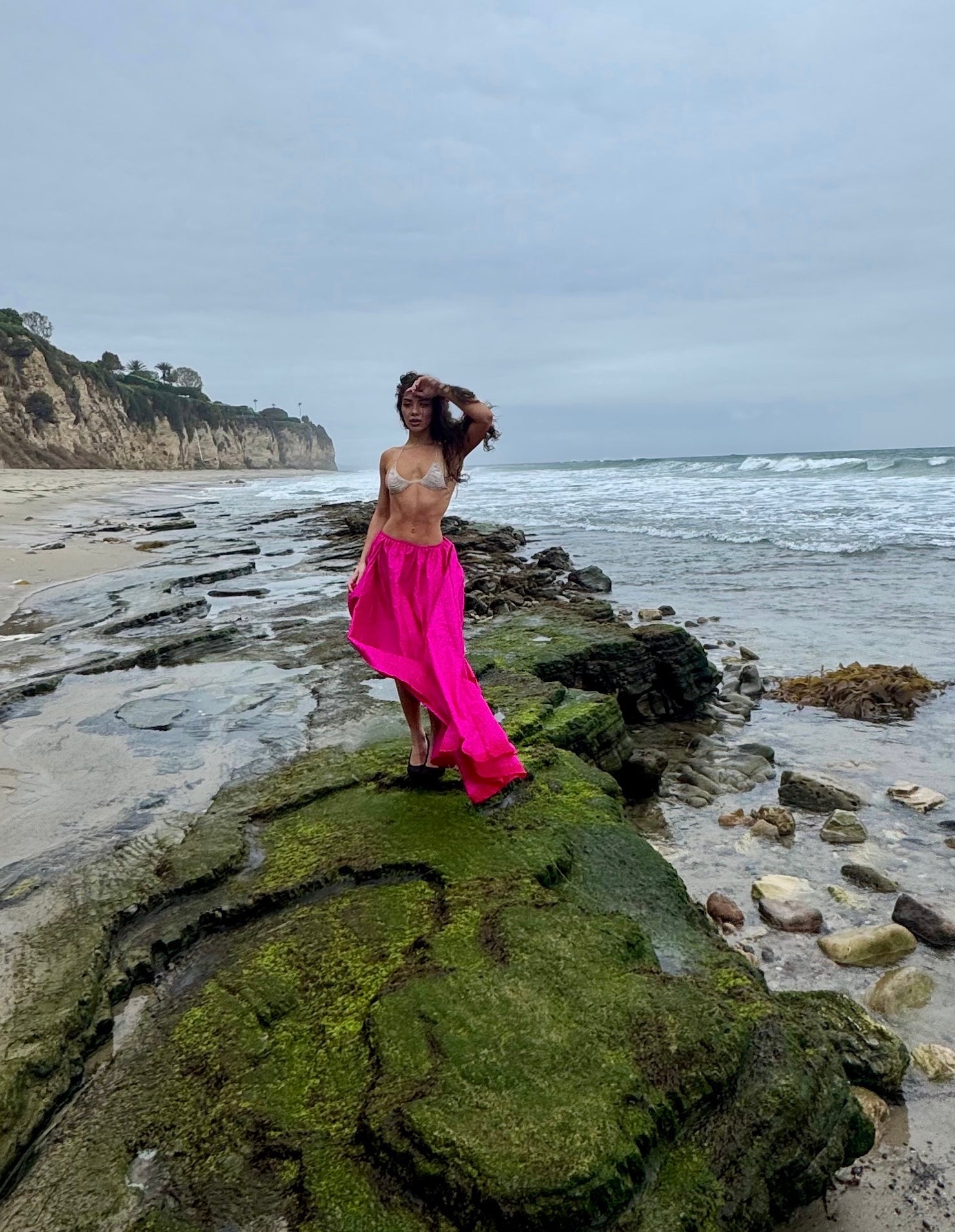 BEAU TAFFETA SILK SKIRT