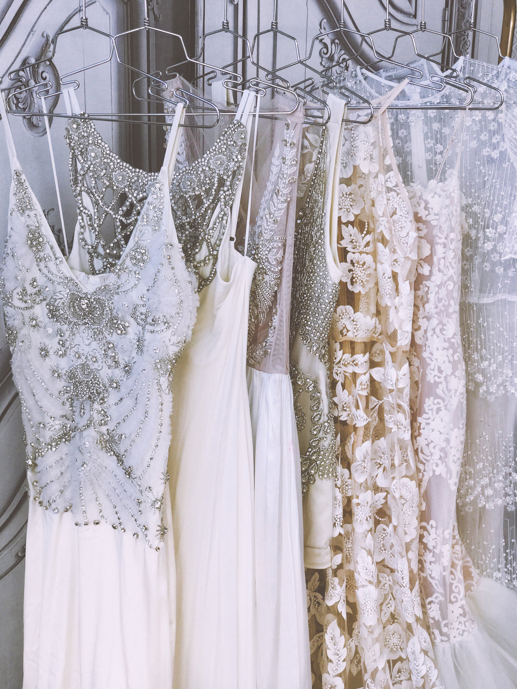 IVORY EMBROIDERED GOWN