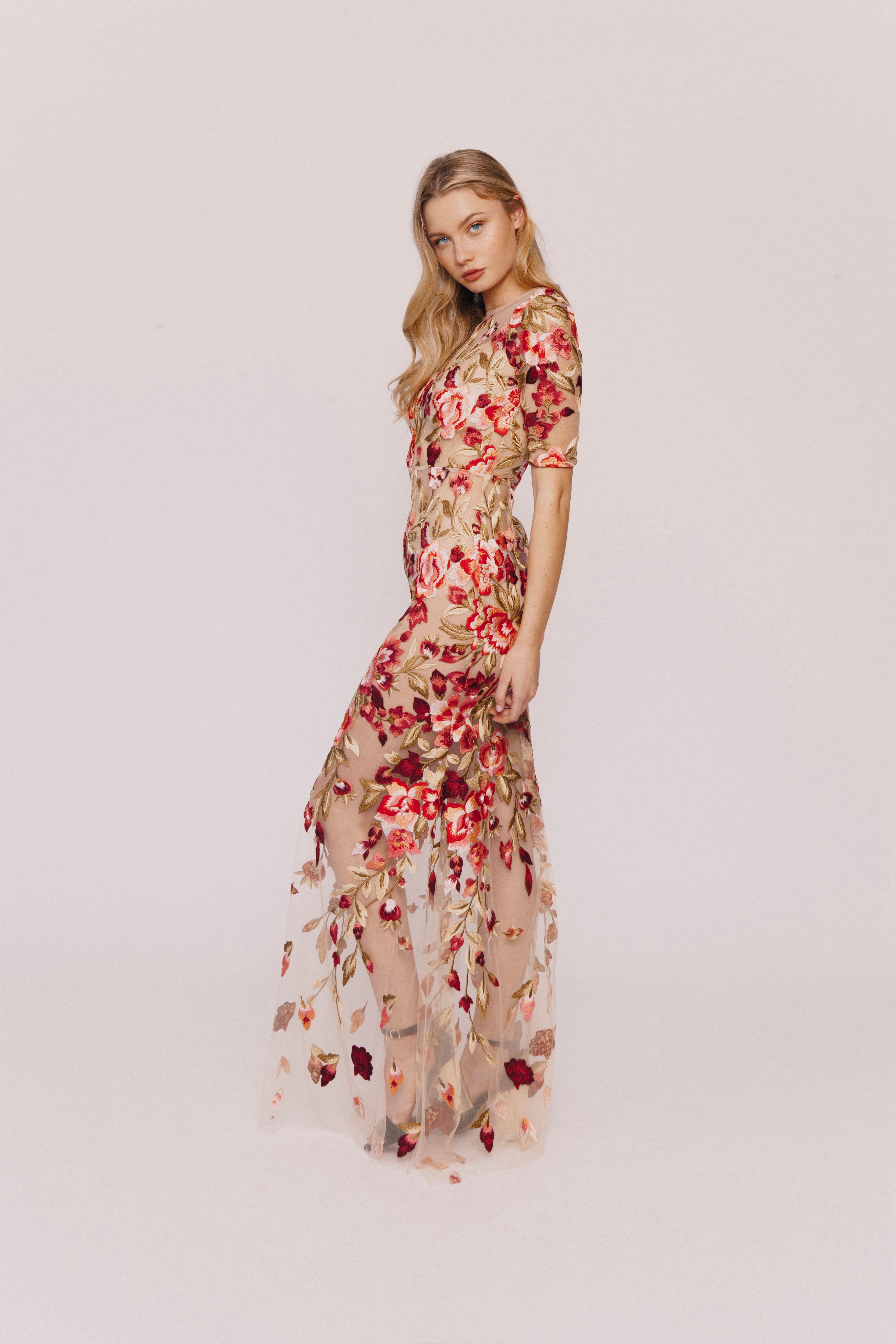 3D FLORAL GOWN