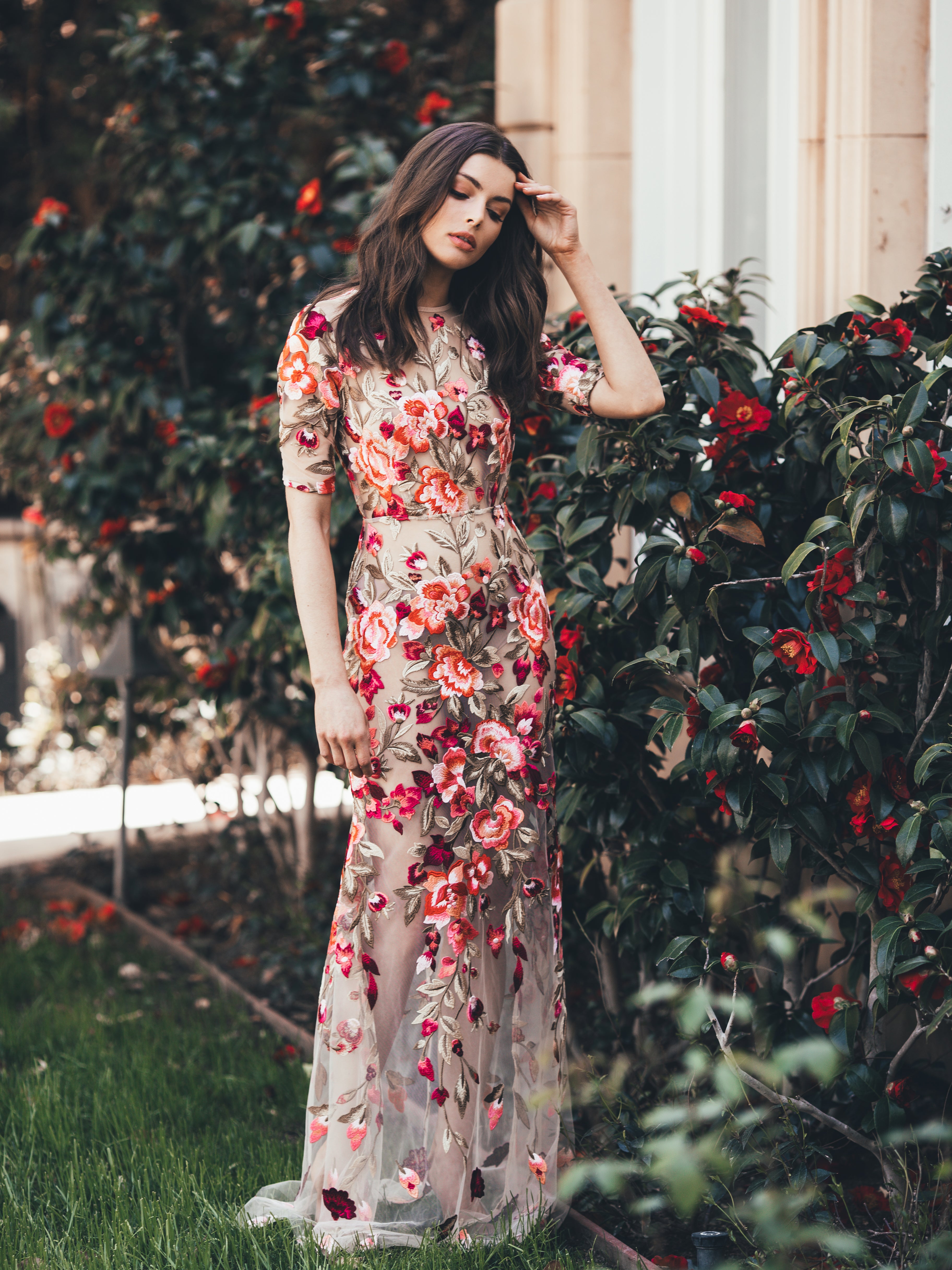 3D FLORAL GOWN