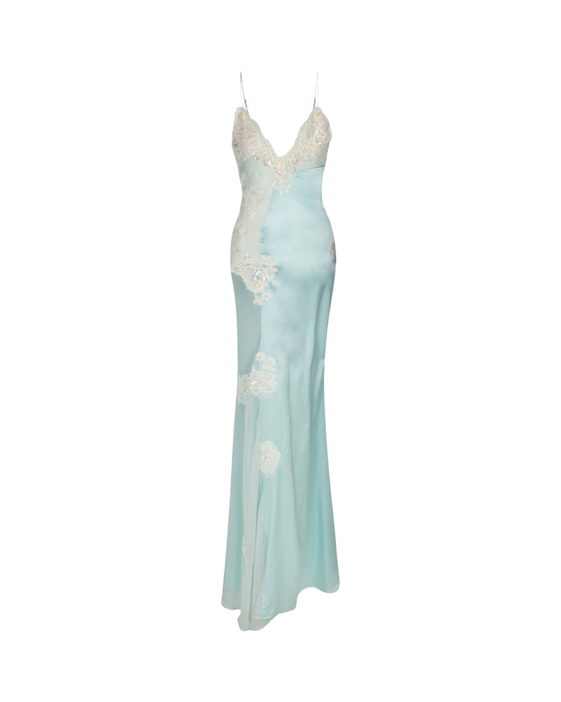 MOON SILK DRESS WHITE - Lurelly