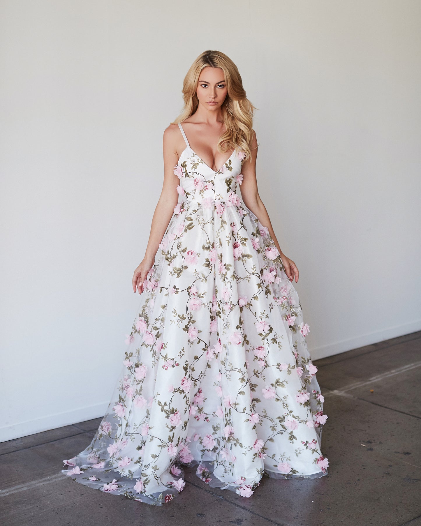 3D FLORAL GOWN