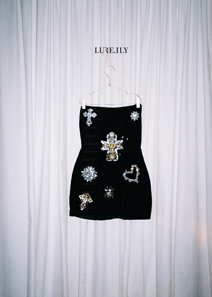 LETO EMBELLISHED DRESS - Lurelly