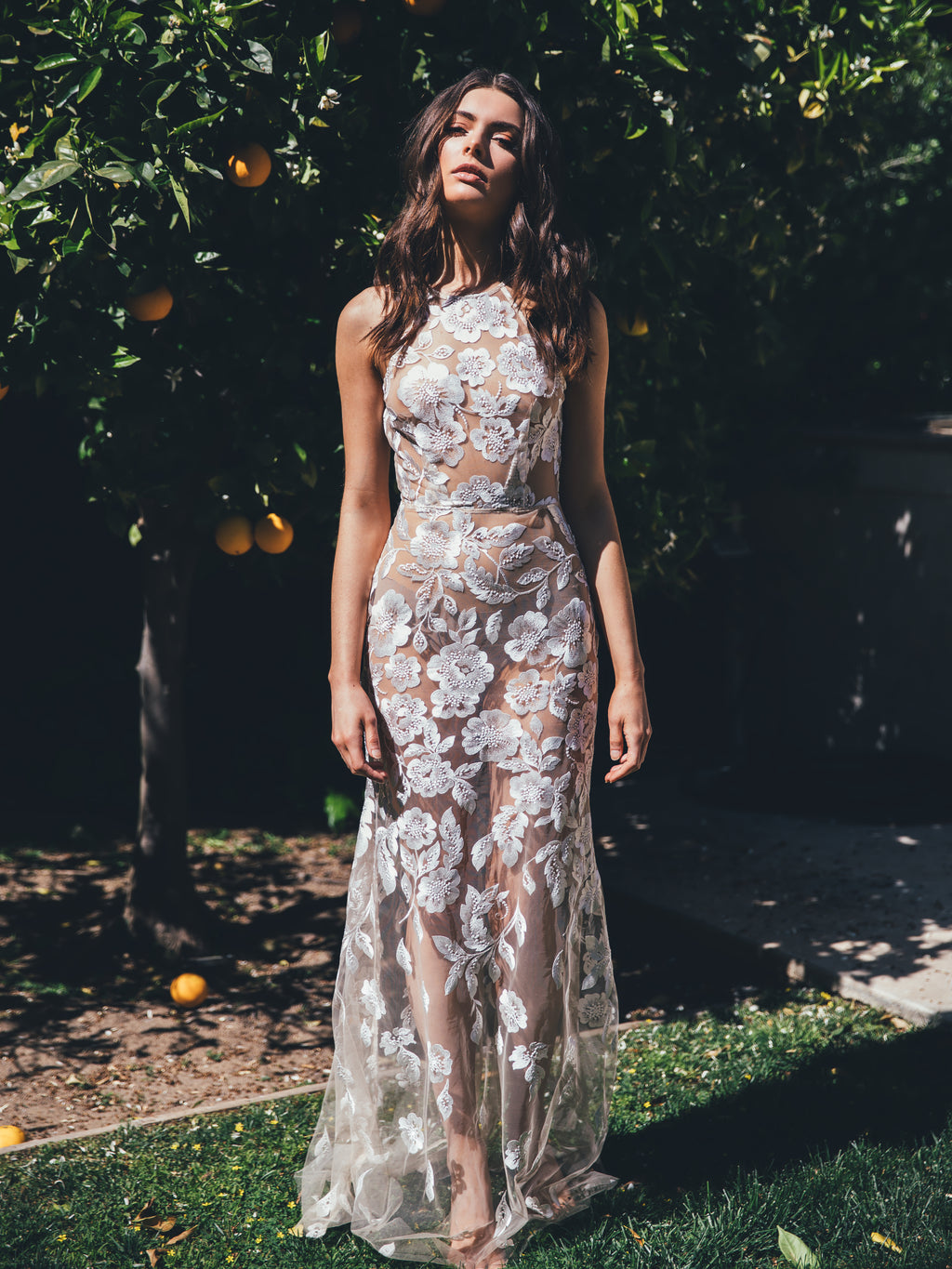 IVORY EMBROIDERED GOWN