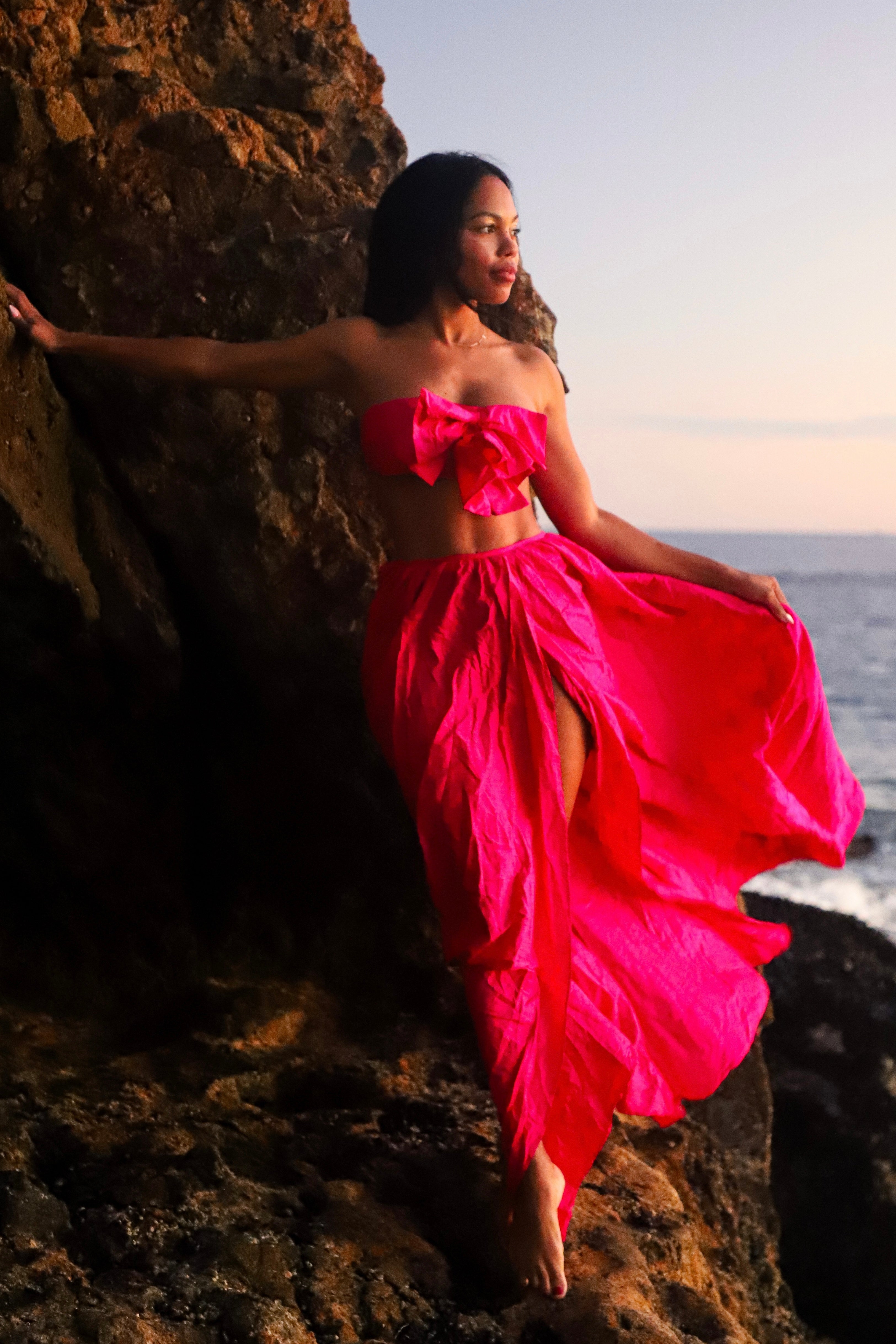 BEAU TAFFETA SILK TOP