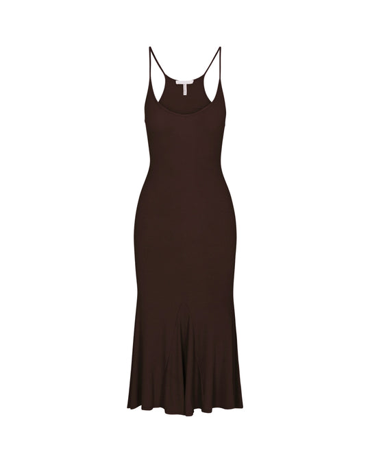 MIDI MAXI DRESS (BROWN)