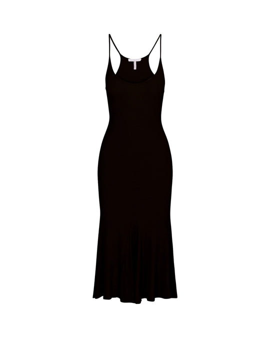 MIDI MAXI DRESS (BLACK) - Lurelly