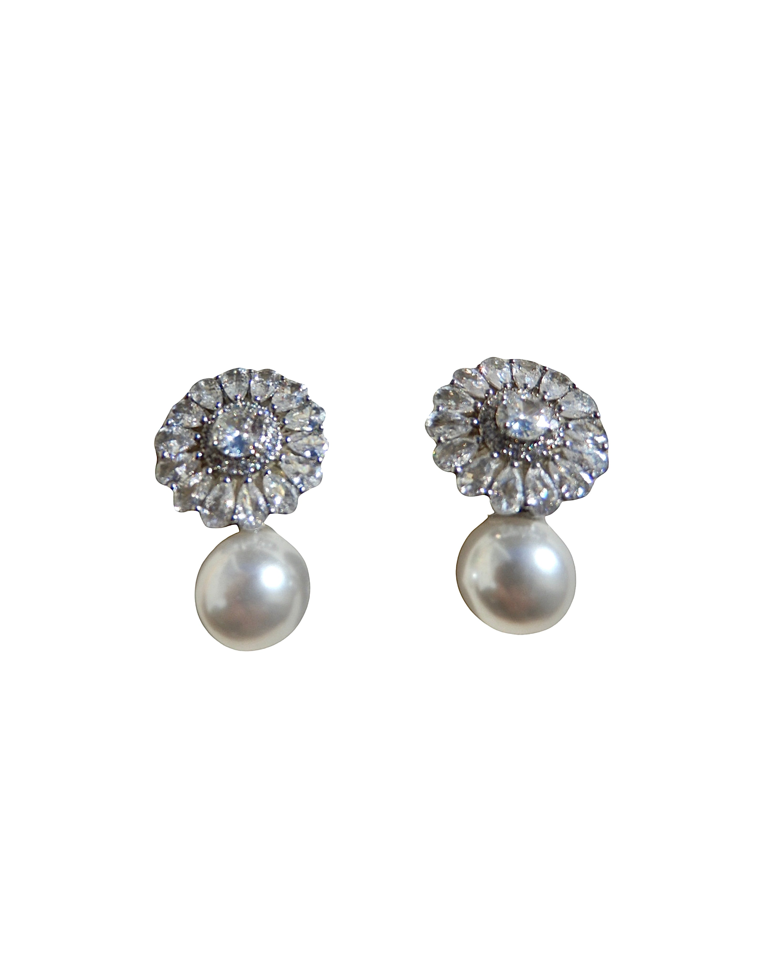 PEARL EARRINGS - SILVER - Lurelly