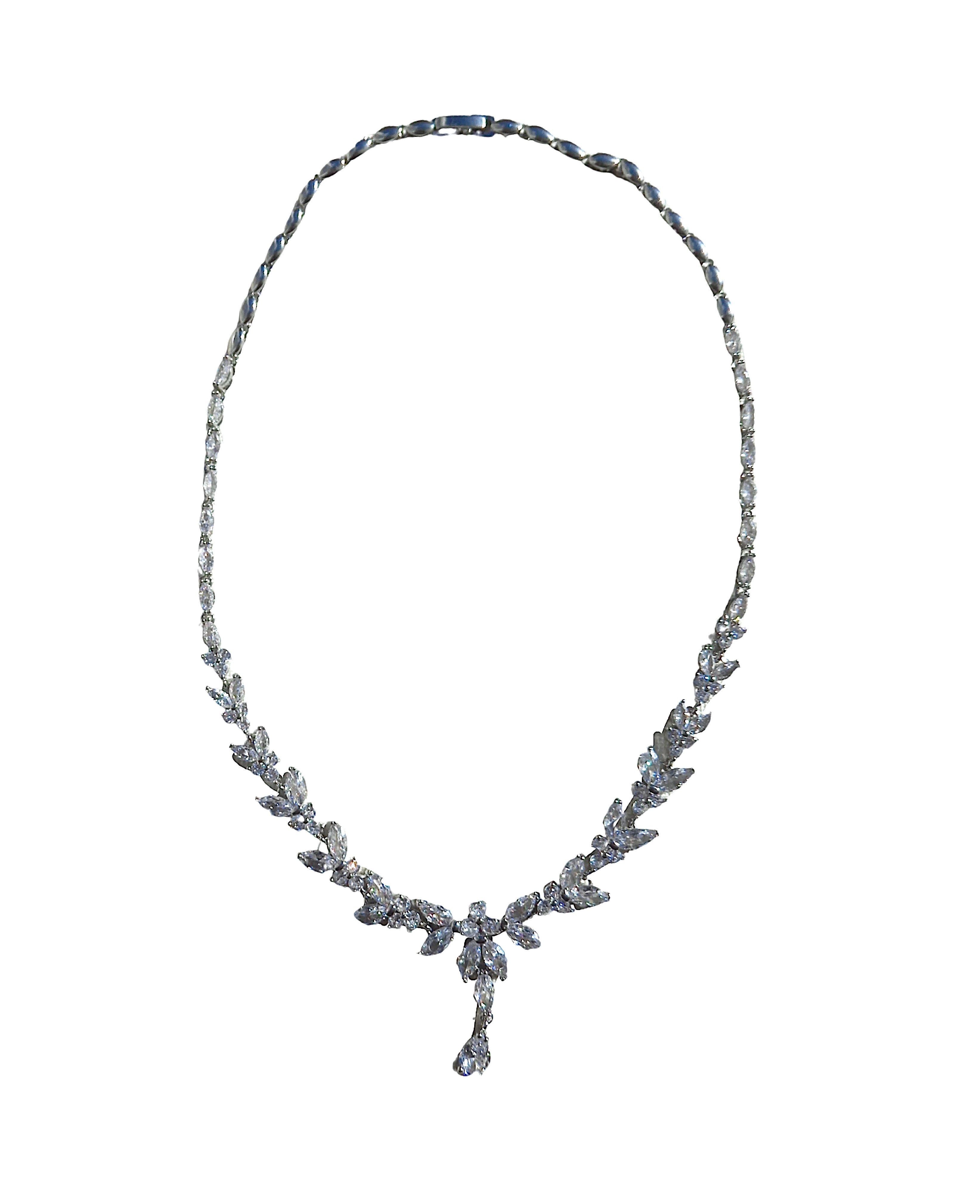 MOET DROP NECKLACE - SILVER - Lurelly