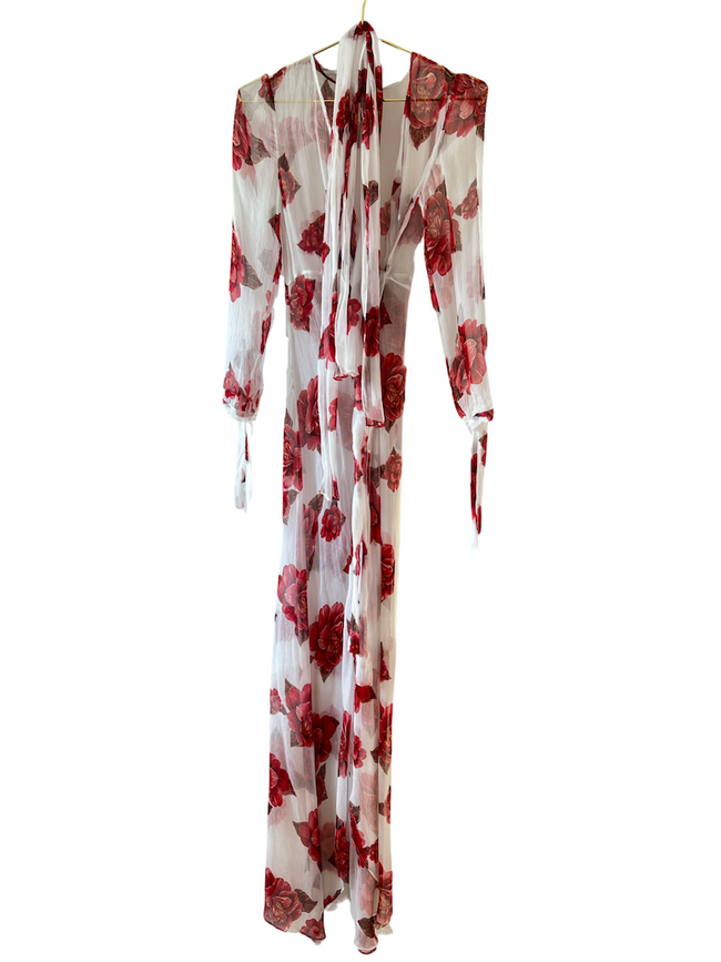 FLORAL SILK COVER UP DRESS SALE - Lurelly