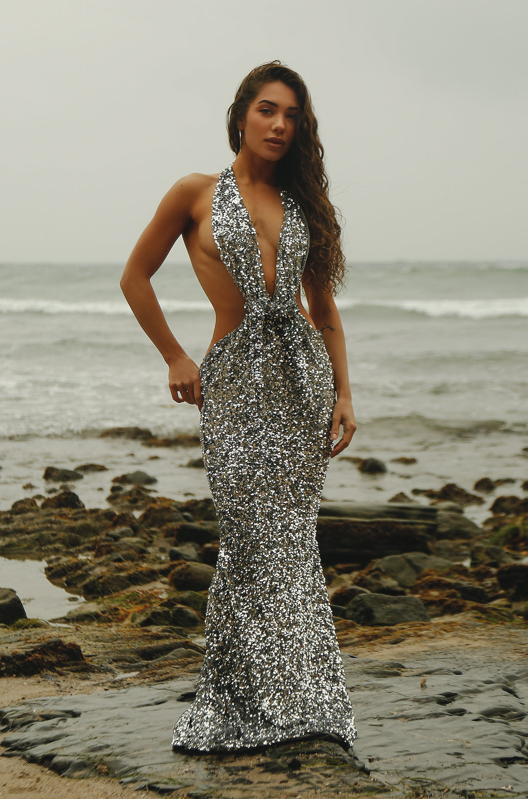 ASTRE SEQUIN GOWN