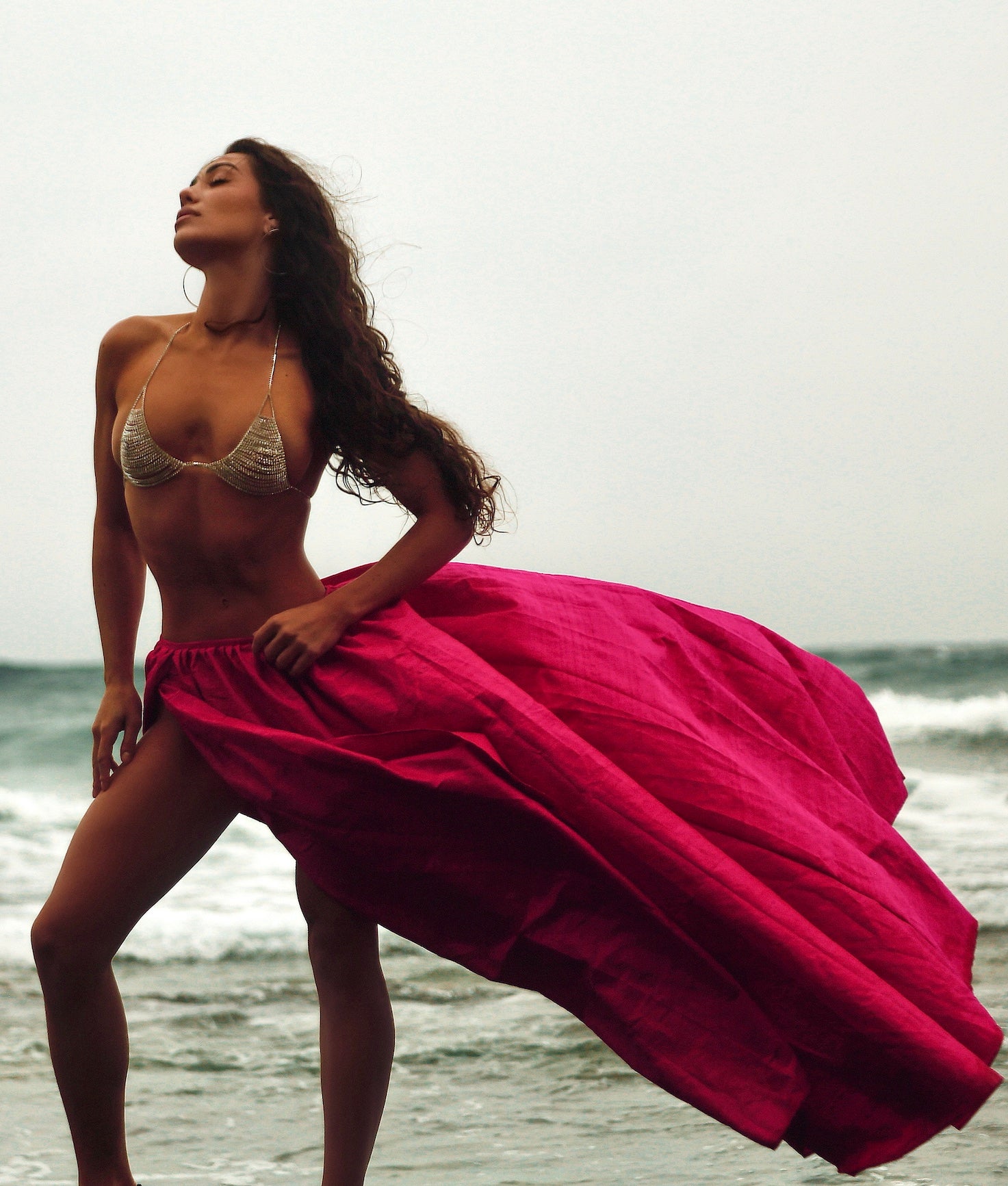 BEAU TAFFETA SILK SKIRT