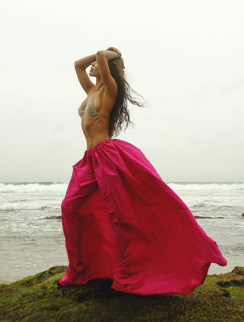 BEAU TAFFETA SILK SKIRT