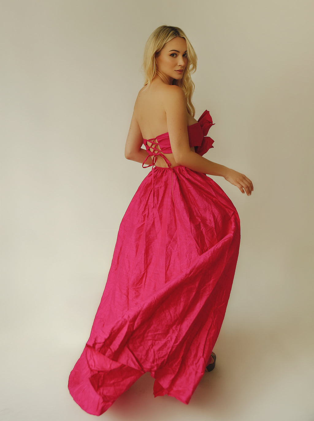 BEAU TAFFETA SILK SKIRT