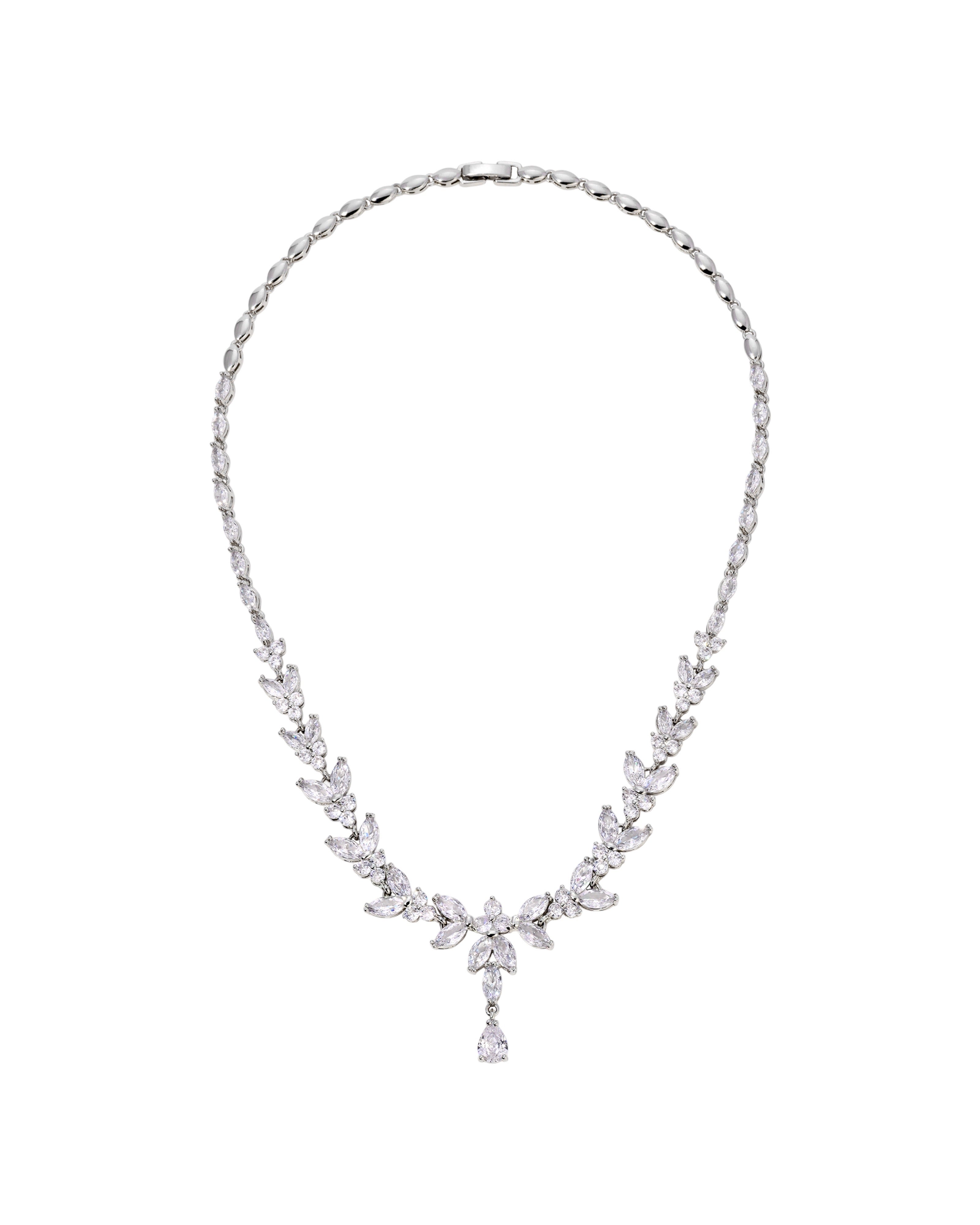 MOET DROP NECKLACE - SILVER - Lurelly